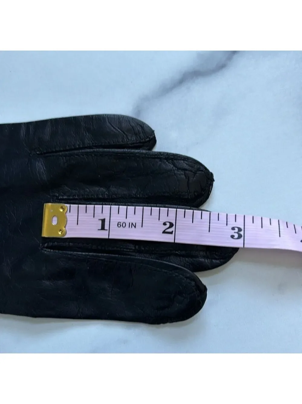Fownes Vintage Driving Riding Black Leather Gloves Size 7 fits smaller